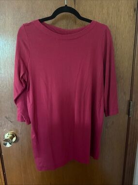 J. Jill Wine-Red Boatneck Tunic